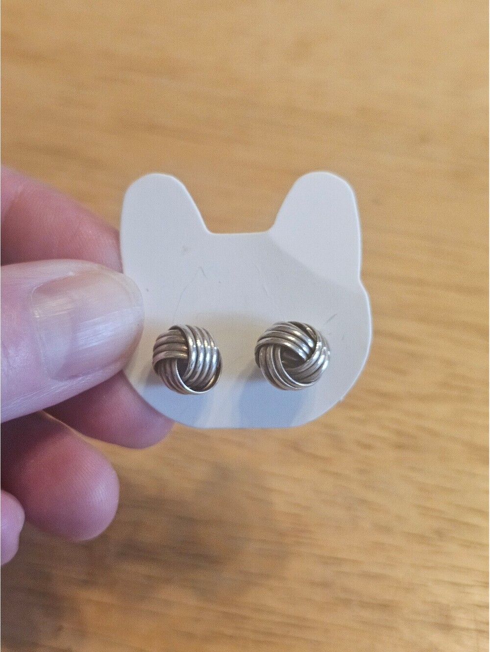 Sterling Silver knot stud earrings